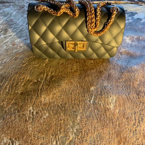 Black Hard Rubber  women purse - Picture 2 of 2